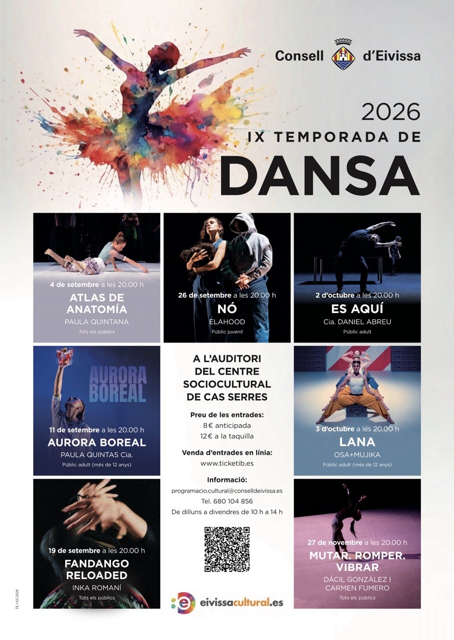 Siete grandes espectáculos en la Temporada de Danza en Ibiza 2026