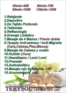 Terysol Massage Ibiza