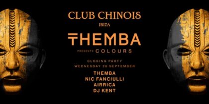Themba presenta la festa di chiusura dei colori al Club Chinois Ibiza