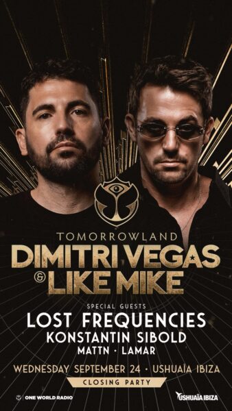 Tomorrowland Presents Dimitri Vegas Closing Party en Ushuaïa Ibiza