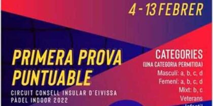 Registration open for the X Padel Tournament Consell de Ibiza Ibiza