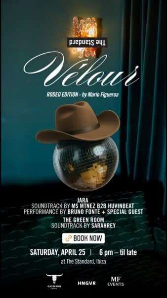 VÉLOUR, cena, glamour y buena música en The Standard Ibiza