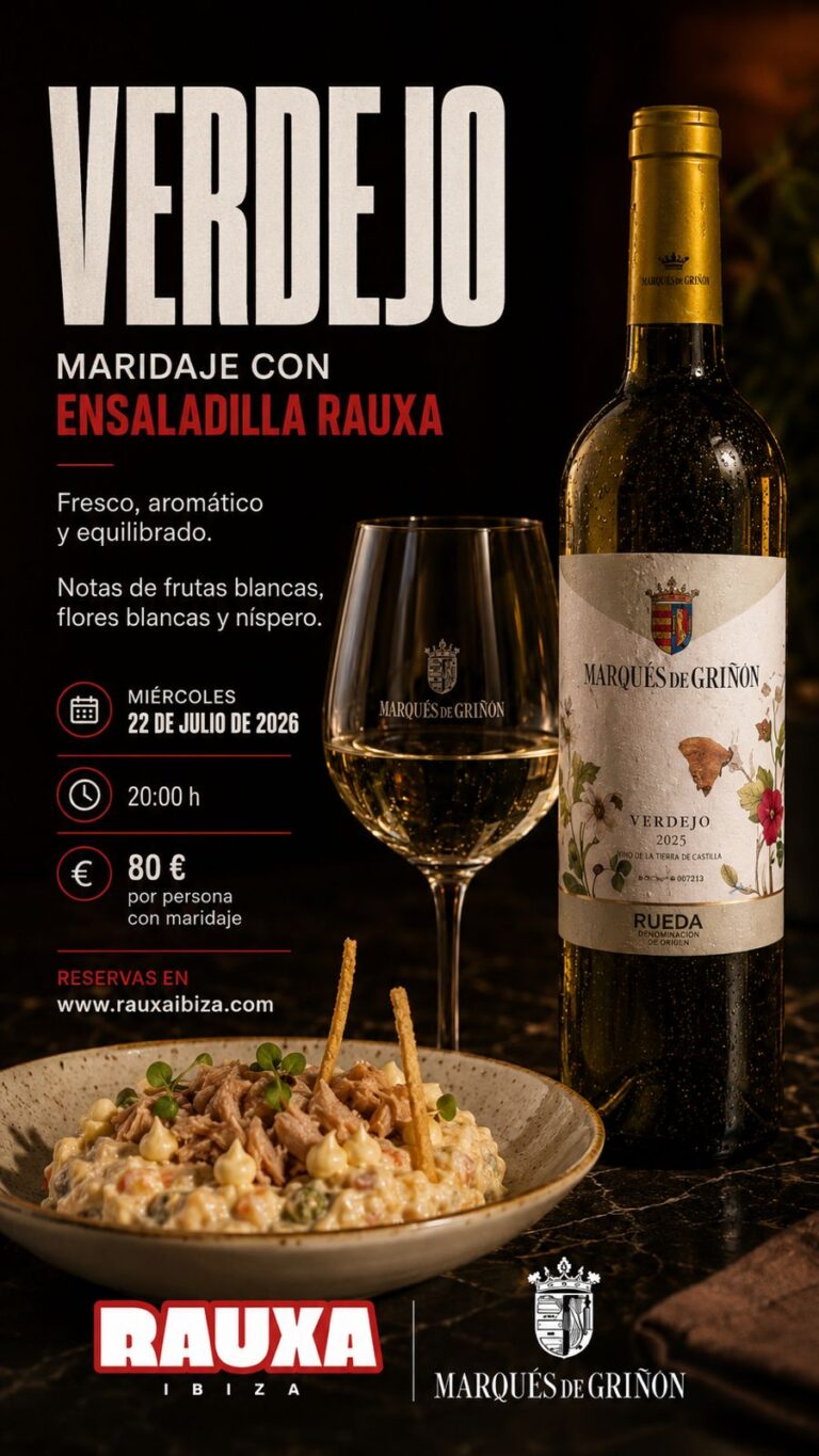 Cena con maridaje en RAUXA Ibiza